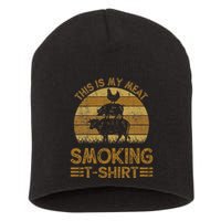 Funny This Is My Meat Smoking Bbq Barbeque Dad Short Acrylic Beanie