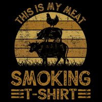 Funny This Is My Meat Smoking Bbq Barbeque Dad Short Acrylic Beanie
