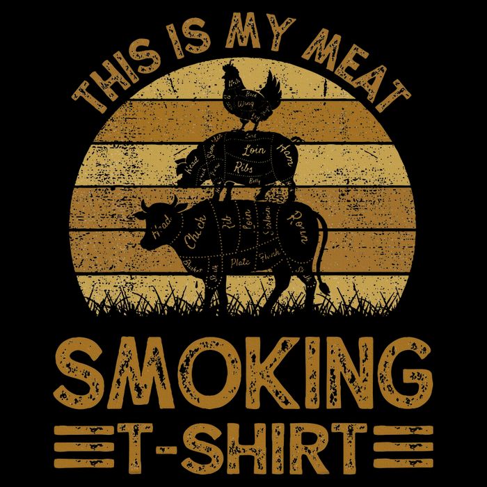 Funny This Is My Meat Smoking Bbq Barbeque Dad Short Acrylic Beanie