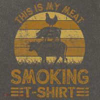 Funny This Is My Meat Smoking Bbq Barbeque Dad Cotton Canvas Backpack
