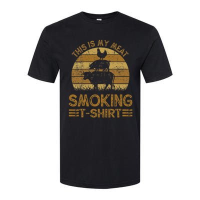 Funny This Is My Meat Smoking Bbq Barbeque Dad Softstyle® CVC T-Shirt