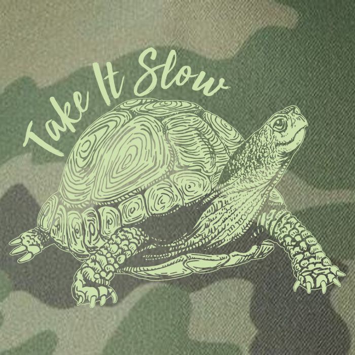 Funny Take It Slow Turtle Tortoise Legacy Tie Dye Trucker Hat