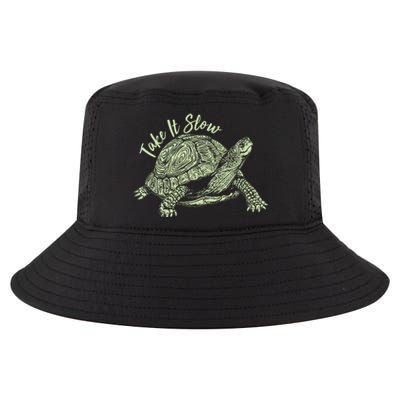 Funny Take It Slow Turtle Tortoise Cool Comfort Performance Bucket Hat