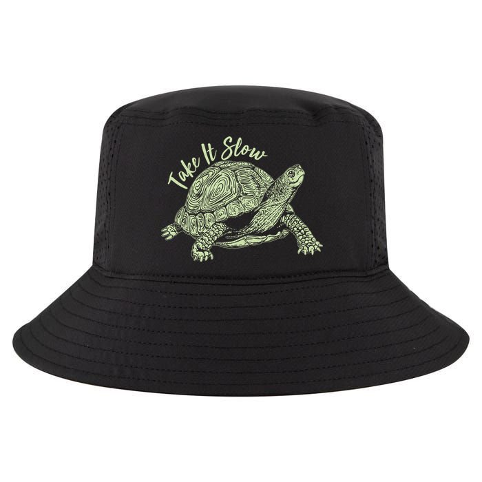Funny Take It Slow Turtle Tortoise Cool Comfort Performance Bucket Hat
