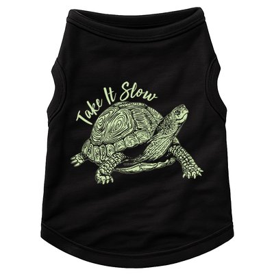 Funny Take It Slow Turtle Tortoise Doggie Tank