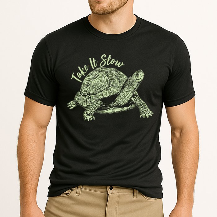 Funny Take It Slow Turtle Tortoise Performance Shirt