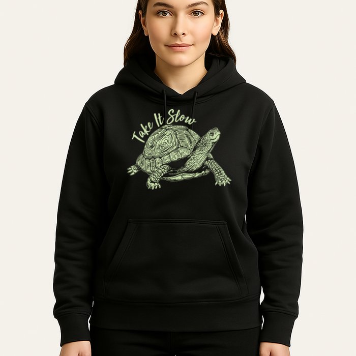 Funny Take It Slow Turtle Tortoise Hoodie