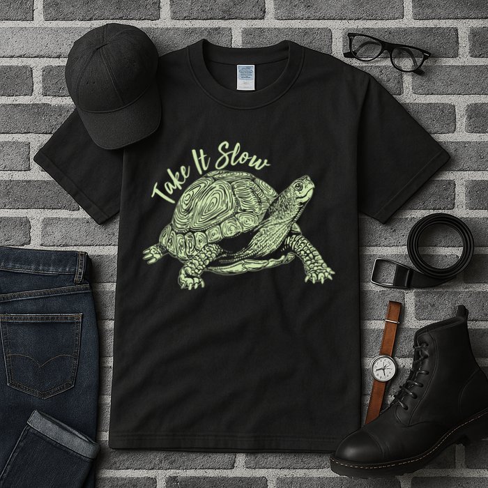 Funny Take It Slow Turtle Tortoise Tall T-Shirt