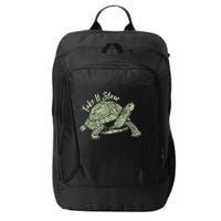 Funny Take It Slow Turtle Tortoise City Backpack