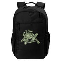 Funny Take It Slow Turtle Tortoise Backpack