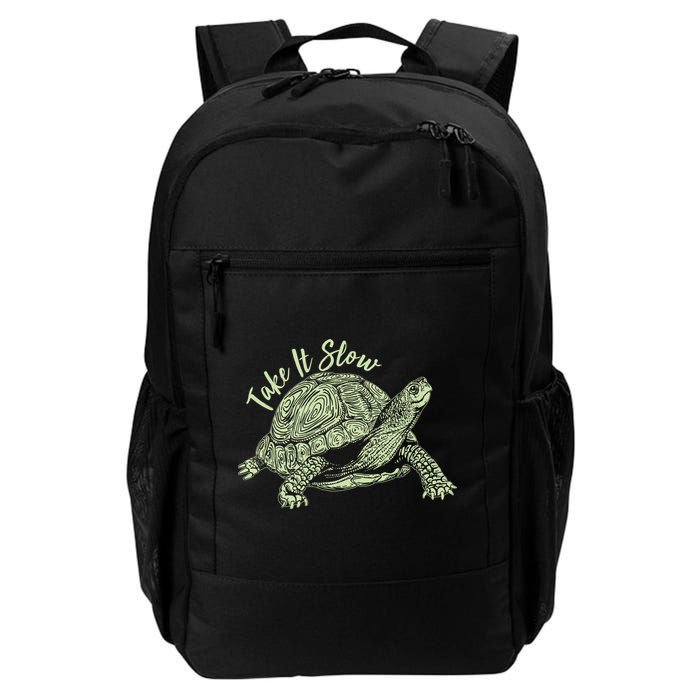 Funny Take It Slow Turtle Tortoise Backpack