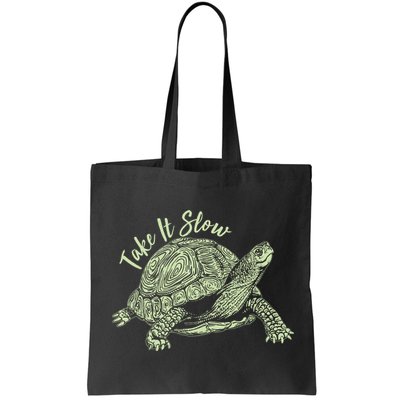 Funny Take It Slow Turtle Tortoise Bag