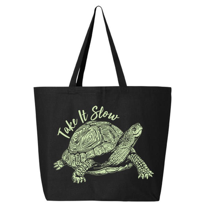 Funny Take It Slow Turtle Tortoise 25L Jumbo Tote