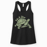 Funny Take It Slow Turtle Tortoise Womens Tank Top