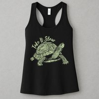 Funny Take It Slow Turtle Tortoise Womens Tank Top