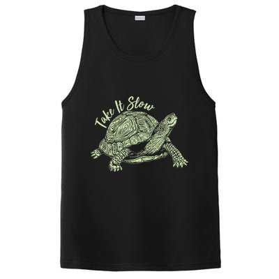 Funny Take It Slow Turtle Tortoise PosiCharge Competitor Tank