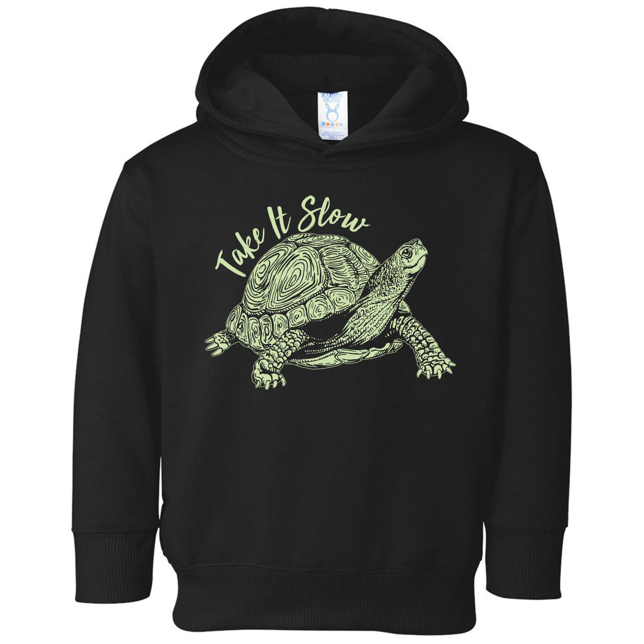 Funny Take It Slow Turtle Tortoise Toddler Hoodie