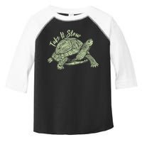 Funny Take It Slow Turtle Tortoise Toddler Fine Jersey T-Shirt