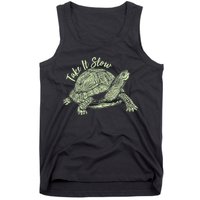 Funny Take It Slow Turtle Tortoise Tank Top