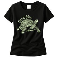 Funny Take It Slow Turtle Tortoise Womens T-Shirt