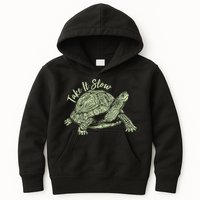 Funny Take It Slow Turtle Tortoise Kids Hoodie