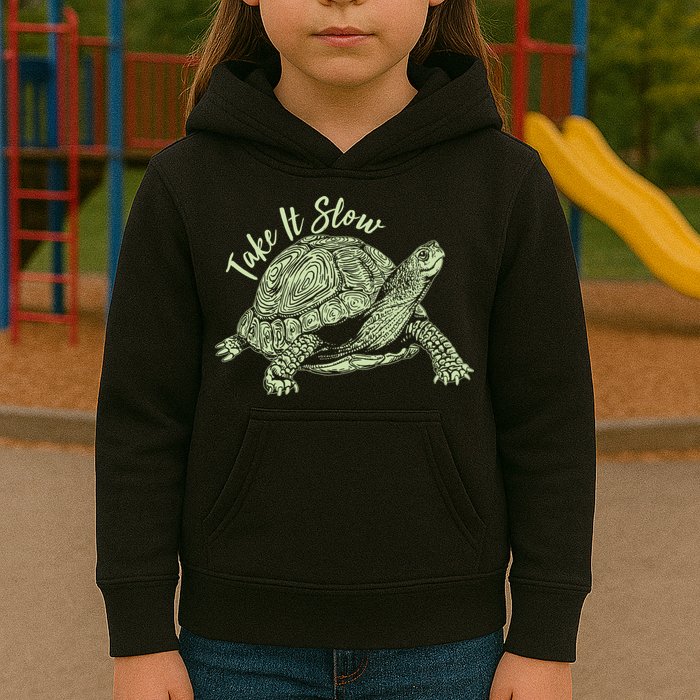 Funny Take It Slow Turtle Tortoise Kids Hoodie