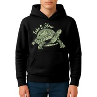 Funny Take It Slow Turtle Tortoise Kids Hoodie