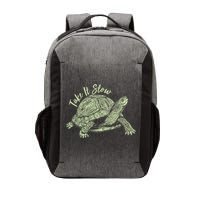 Funny Take It Slow Turtle Tortoise Vector Backpack