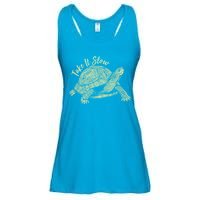 Funny Take It Slow Turtle Tortoise Ladies Essential Flowy Tank