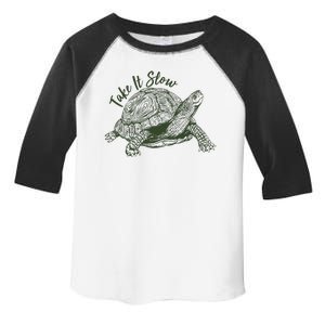 Funny Take It Slow Turtle Tortoise Toddler Fine Jersey T-Shirt