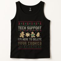 Funny Techsupport I’M Here To Delete Your Cookies Christmas Tank Top