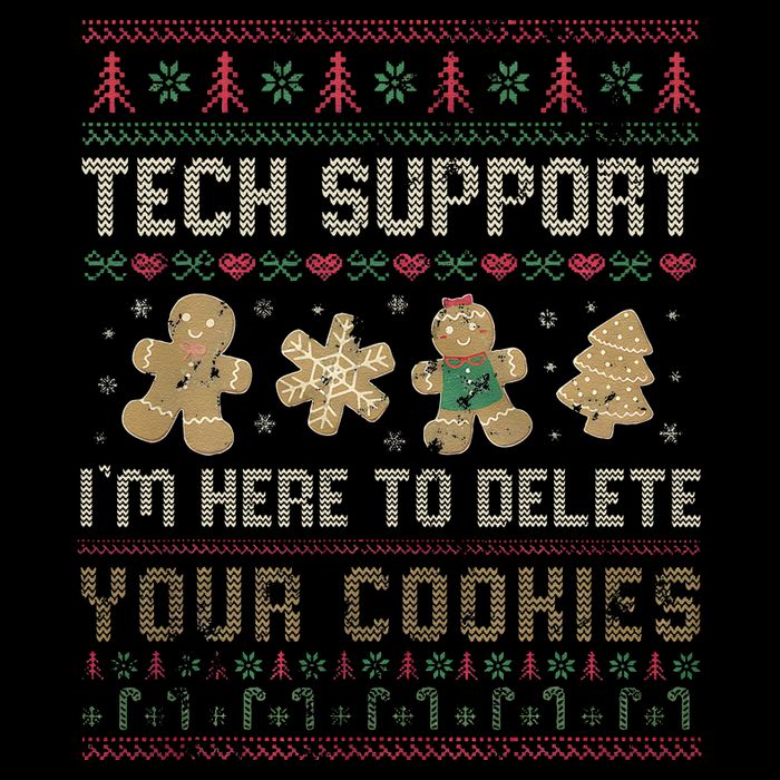 Funny Techsupport I’M Here To Delete Your Cookies Christmas Tank Top