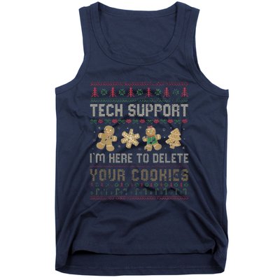 Funny Techsupport I’M Here To Delete Your Cookies Christmas Tank Top