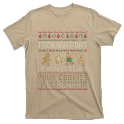 Funny Techsupport I’M Here To Delete Your Cookies Christmas T-Shirt