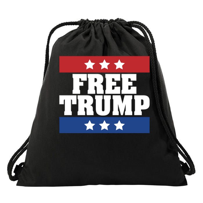 Free Trump Indictment Support Donald Trump Drawstring Bag