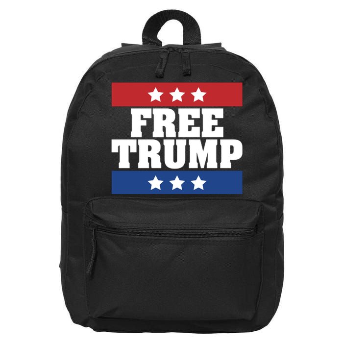 Free Trump Indictment Support Donald Trump 16 in Basic Backpack