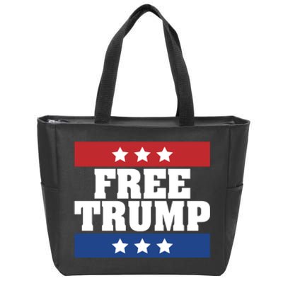 Free Trump Indictment Support Donald Trump Zip Tote Bag