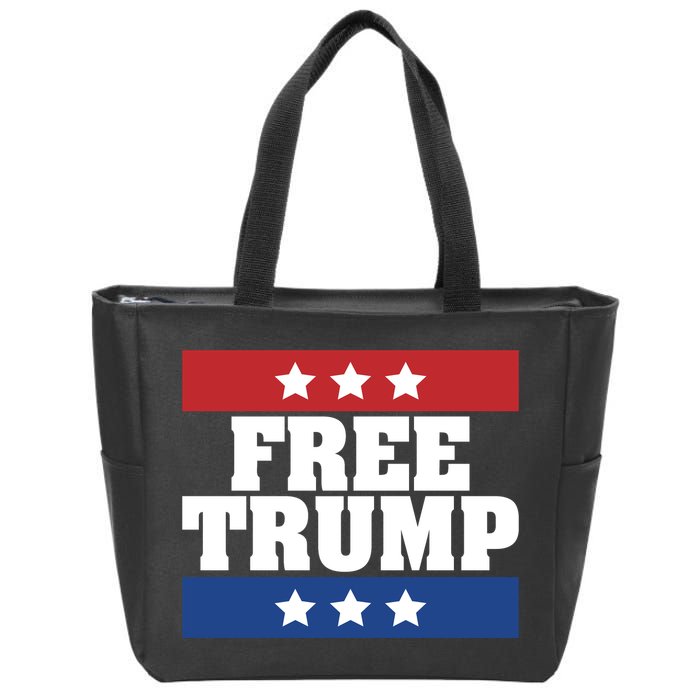 Free Trump Indictment Support Donald Trump Zip Tote Bag