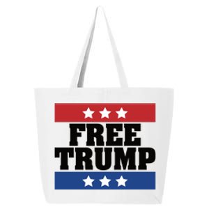 Free Trump Indictment Support Donald Trump 25L Jumbo Tote