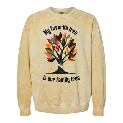 Favorite Tree Is My Family History Funny Genealogy Colorblast Crewneck Sweatshirt