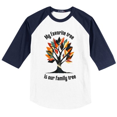 Favorite Tree Is My Family History Funny Genealogy Baseball Sleeve Shirt