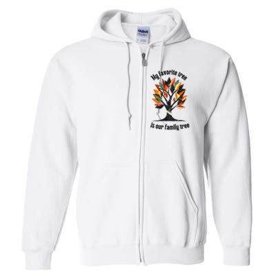 Favorite Tree Is My Family History Funny Genealogy Full Zip Hoodie