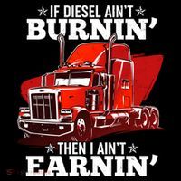 Funny Trucker If Diesel Ain't Burnin' Then I Ain't Earnin' Stripe Pom Pom Beanie