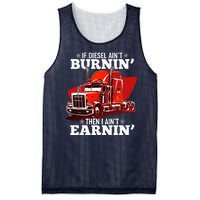 Funny Trucker If Diesel Ain't Burnin' Then I Ain't Earnin' Mesh Reversible Basketball Jersey Tank