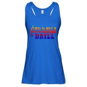 Funny This Is Not A Drill Novelty Carpenter And Handy Humor Gift Ladies Essential Flowy Tank