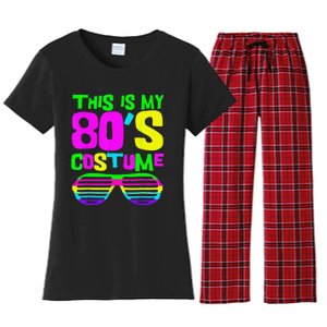 Funny This Is My 80s Costume 80S 90S Party Women's Flannel Pajama Set