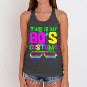 Funny This Is My 80s Costume 80S 90S Party Women's Knotted Racerback Tank