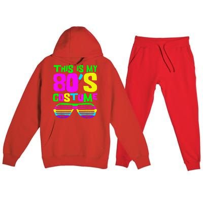 Funny This Is My 80s Costume 80S 90S Party Premium Hooded Sweatsuit Set