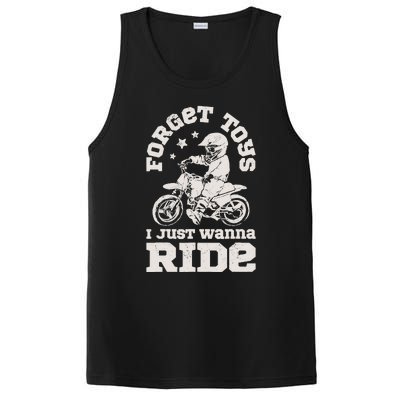 Forget Toys I Just Wanna Ride Dirt Bike Rider Boy Motocross PosiCharge Competitor Tank