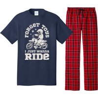 Forget Toys I Just Wanna Ride Dirt Bike Rider Boy Motocross Pajama Set